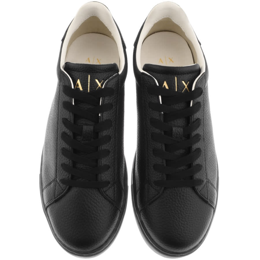 Alternative Image for ProductArmani Exchange Logo Trainers Black3